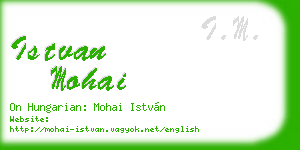 istvan mohai business card
